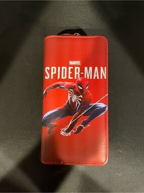 Marvel Spider-Man Red Zipped Wallet Superhero Graphic Long Clutch